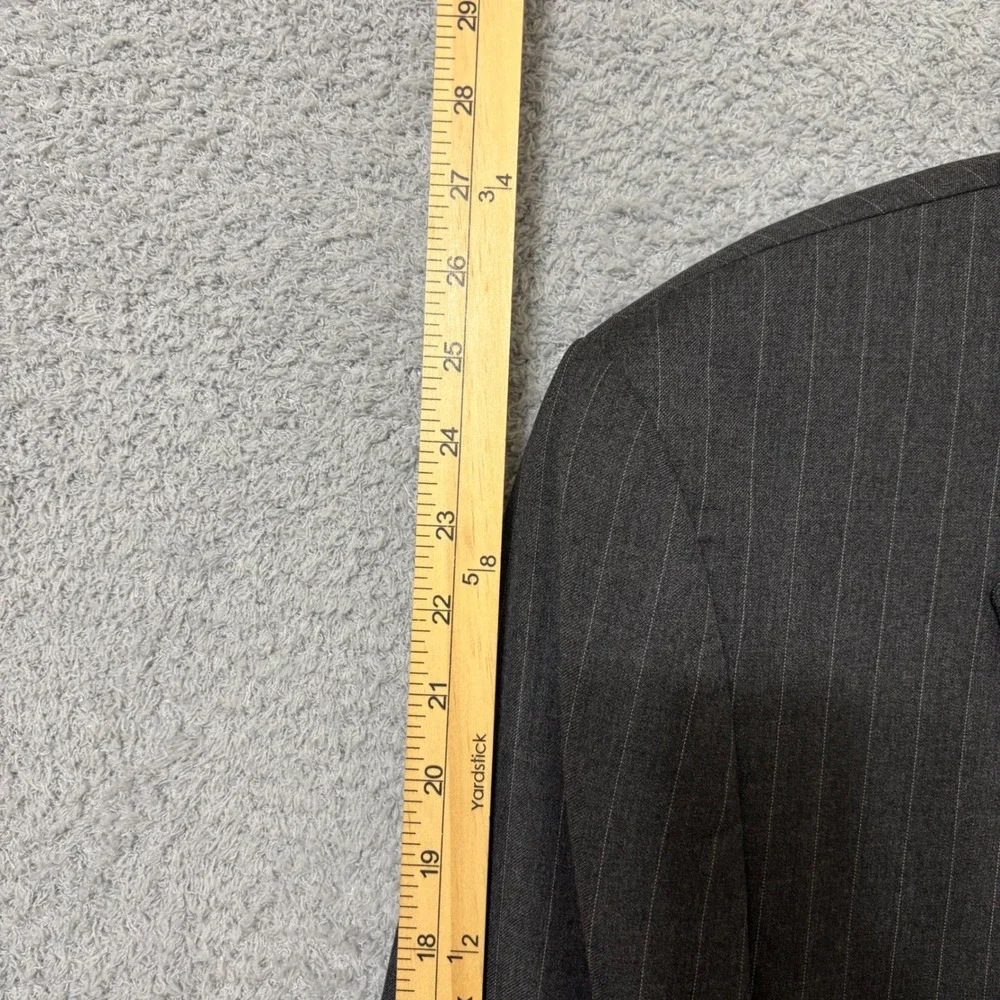 Lauren Ralph Lauren Gray Pinstripe Wool Blazer 43R Business Interview Sport Coat